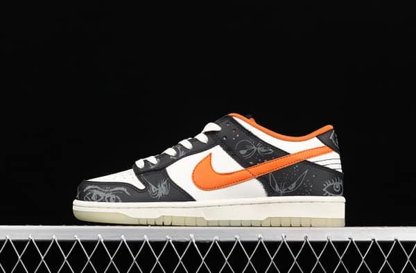 NIKE SB DUNK Low Halloween black, white and orange luminous Halloween SB rebound fashion casual board shoes DD3357-100
