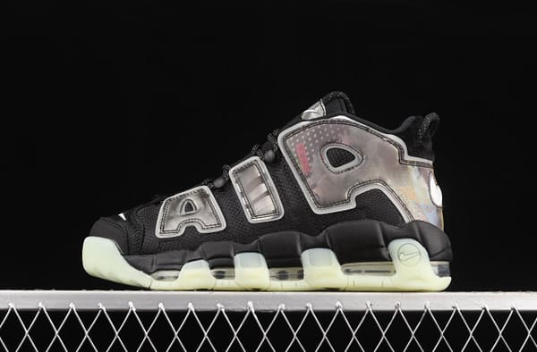 NIKE Air More Uptempo 96 QS Pippen original series black and green floating world painting night light classic high street leisure sports culture basketball shoes DM6213-045