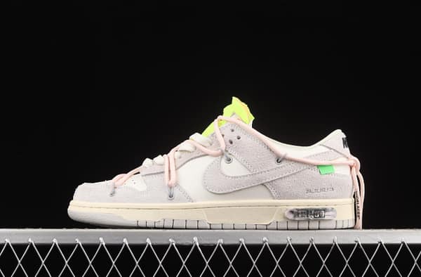 OFF-White x NIKE DUNK Low OW suede SB buckle rebound fashion casual board shoes DJ0950-100