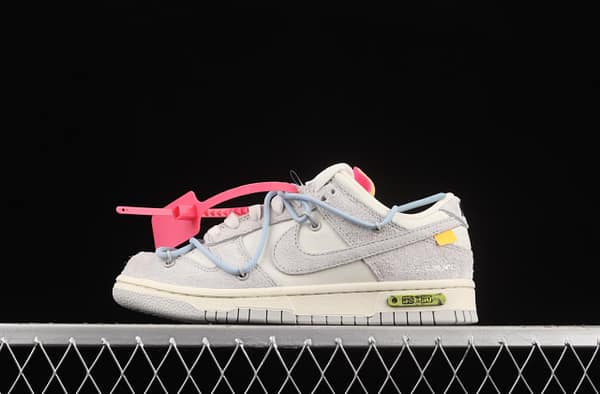 OFF-White x NIKE DUNK Low 12 of 50 OW suede SB buckle rebound fashion casual board shoes DJ0950-113