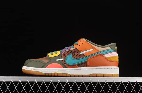 NIKE DUNK Scrap color stitching and stitching strange dazzling color low-top casual board shoes DB0500-200