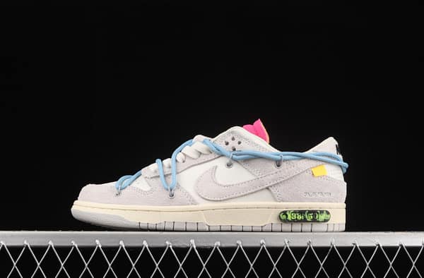 OFF-White x NIKE DUNK Low 12 of 50 OW suede SB buckle rebound fashion casual board shoes DJ0950-113
