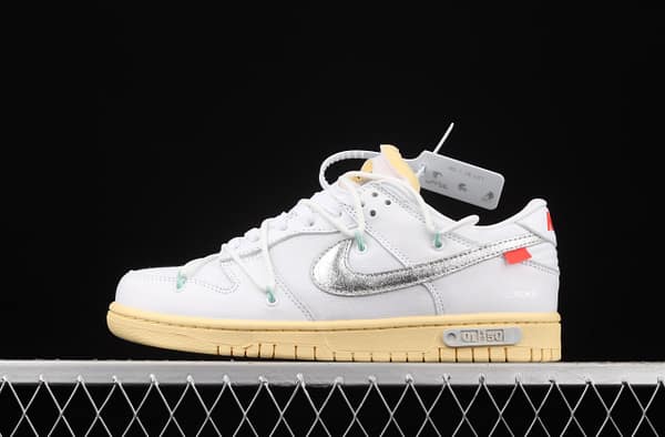 OFF-White x NIKE DUNK Low 04 of 50 OW white gray leisure sports skateboard shoes DM1602-127,