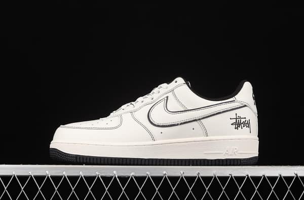 Stussy x NIKE Air Force 1 Low Stussi co-named rice black reflective low-top casual board shoes UN1635-702