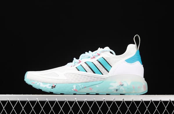Adidas ZX 2K Boost GX5373 clover popcorn vintage running shoes