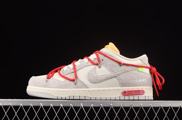 OFF-White x NIKE DUNK Low OW suede SB buckle rebound fashion casual board shoes DJ0950-103