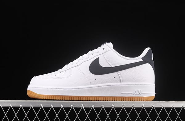 NIKE Air Force 1x07 Low white and black raw rubber classic low-top casual board shoes CI0057-100