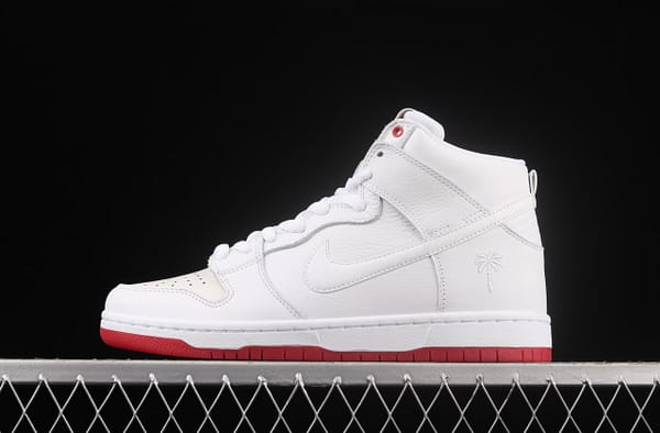 NIKE DUNK SB Zoom High Pro Qs white and red scraping, white coconut SB crushing rebounds, high upper shoes AH9613-116