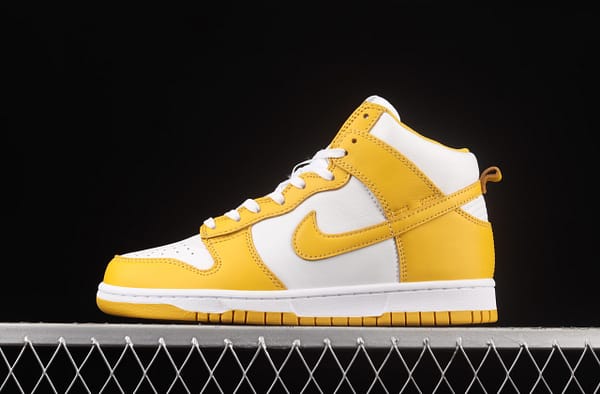 NIKE SB DUNK High white and yellow color SB rebound high upper shoes DD1869-106