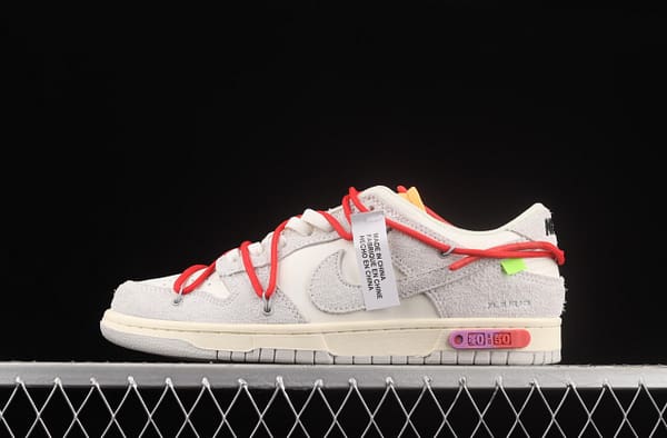 OFF-White x NIKE DUNK Low OW suede SB buckle rebound fashion casual board shoes DM0950-103