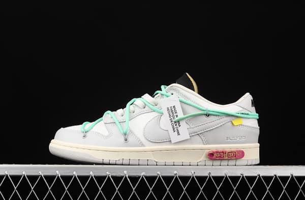 OFF-White x NIKE DUNK Low 04 of 50 OW Grey Leisure Sports Skateboard shoes DM1602-114