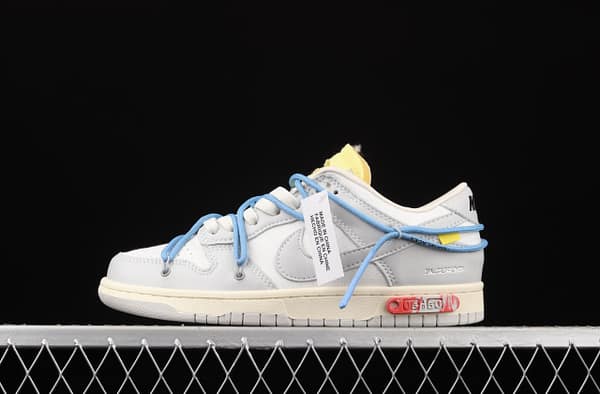 OFF-White x NIKE DUNK Low 04 of 50 OW Grey Leisure Sports Skateboard shoes DM1602-113
