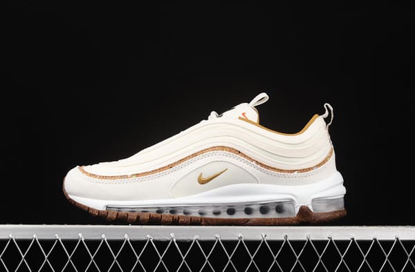 NIKE Air Max 97 SE bullet milk tea embroidered air cushion running shoes DC4012-100