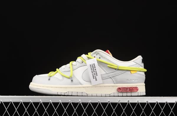 OFF-White x NIKE DUNK Low 04 of 50 OW Grey Leisure Sports Skateboard shoes DM1602-106