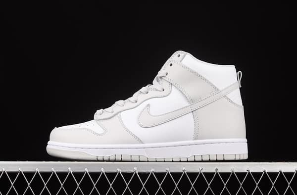 NIKE SB DUNK High white gray SB rebound high upper board shoes DD1399-100