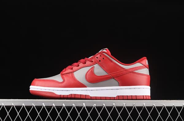NIKE DUNK Low Retro Medium Grey gray-red color SB buckle rebound fashion leisure board shoes DD1391-002