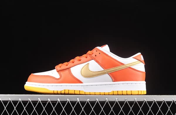 NIKE DUNK Low Golden Orange Platinum Orange SB rebound Fashion Leisure Board shoes DQ4690-800