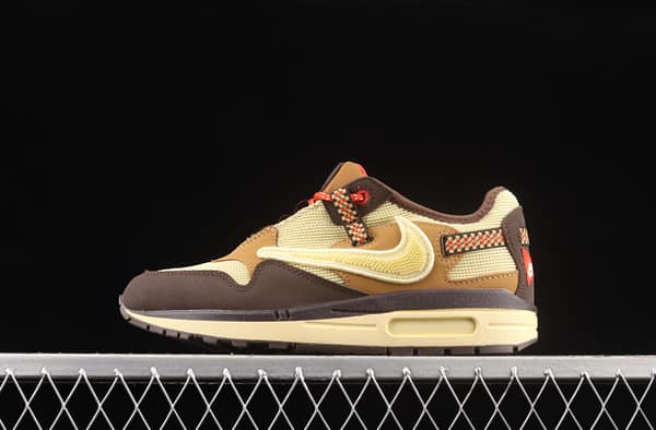 Travis Scoot x Nike Air Max 1 joint beige vintage casual running shoes DO9392-200