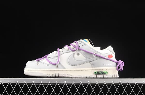 OFF-White x NIKE DUNK Low OW gray SB buckle rebound fashion casual board shoes DM1602-125