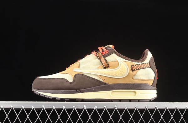Travis Scoot x Nike Air Max 1 joint beige vintage casual running shoes DO9392-200