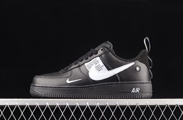 NIKE Air Force 1 Low black and white simple edition OW letter low top casual board shoes AJ7747-001