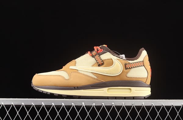 Travis Scoot x Nike Air Max 1 joint beige vintage casual running shoes DO9392-701