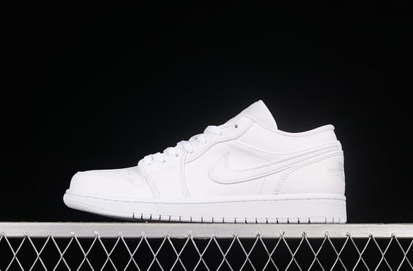 Air Jordan 1 Low pure white low-top cultural basketball shoes 553558-130
