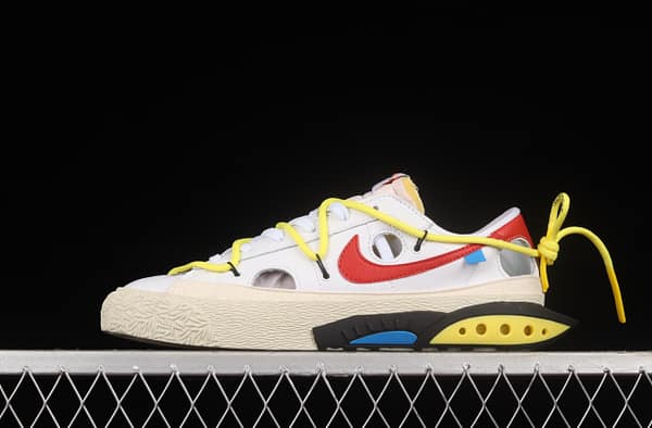 OFF-White x NIKE Blazer Low co-branded deconstruction style trailblazer low upper shoes DH7863-100
