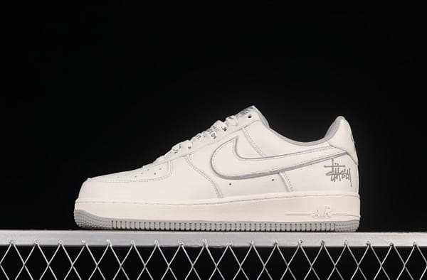 Stussy x NIKE Air Force 11607 Low Stussy co-named rice gray reflective low-top casual board shoes UN1815-802