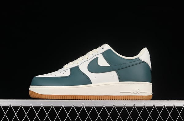 NIKE Air Force 1x07 Low rice white, dark green, low-top casual board shoes AQ2312-306