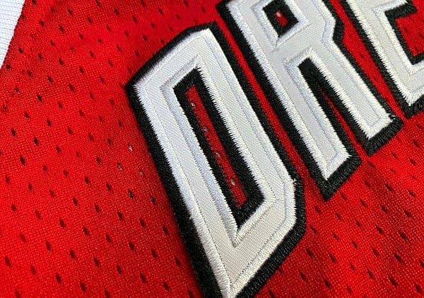 Men's Clyde Drexler Red Retro Classic Team Jersey - Image 3
