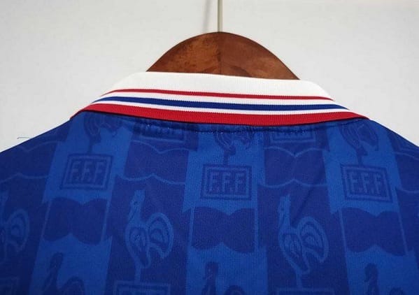 Retro 1996 France Home Jersey With EURO 1996 Patch - Image 4
