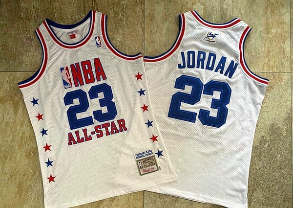Men's Michael Jordan White Retro Classic Team Jersey