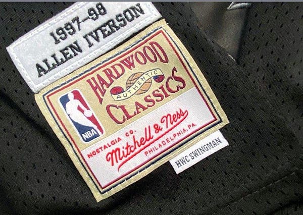 Men's Allen Iverson Black Retro Classic Team Jersey - Image 5