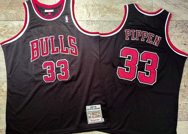 Men's Scottie Pippen Black Retro Classic Team Jersey