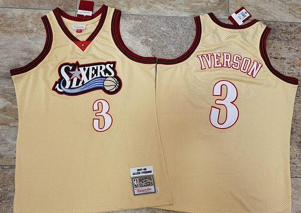 Men's Allen Iverson Golden Retro Classic Team Jersey