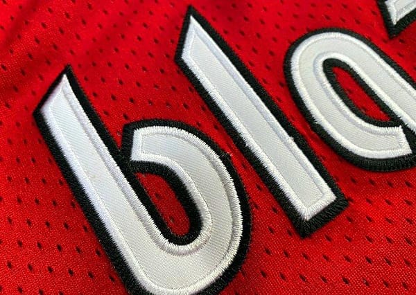 Men's Clyde Drexler Red Retro Classic Team Jersey - Image 7