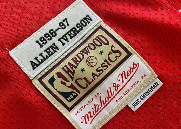 Men's Allen Iverson Red Retro Classic Team Jersey - Image 11