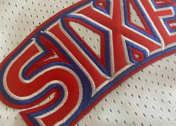 Men's Allen Iverson White Retro Classic Team Jersey - Image 8