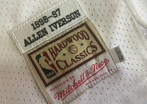 Men's Allen Iverson White Retro Classic Team Jersey - Image 11