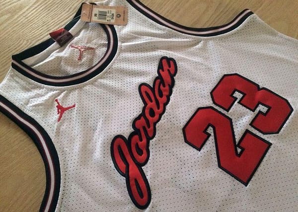 Men's Michael Jordan White Retro Classic Team Jersey - Image 8