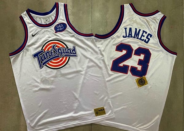 Men's LeBron James White Retro Classic Team Jersey