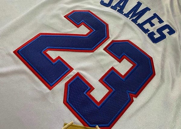 Men's LeBron James White Retro Classic Team Jersey - Image 10