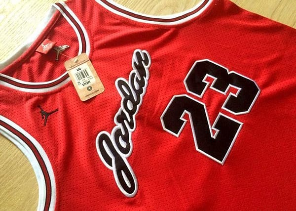 Men's Michael Jordan Red Retro Classic Team Jersey - Image 8