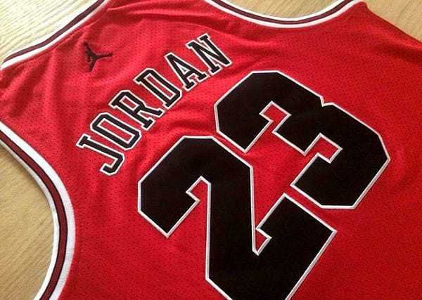Men's Michael Jordan Red Retro Classic Team Jersey - Image 9