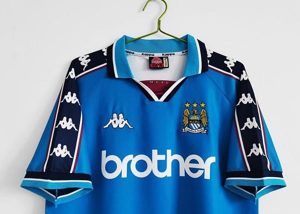 Retro 1997/99 Manchester City Home Soccer Jersey - Image 4