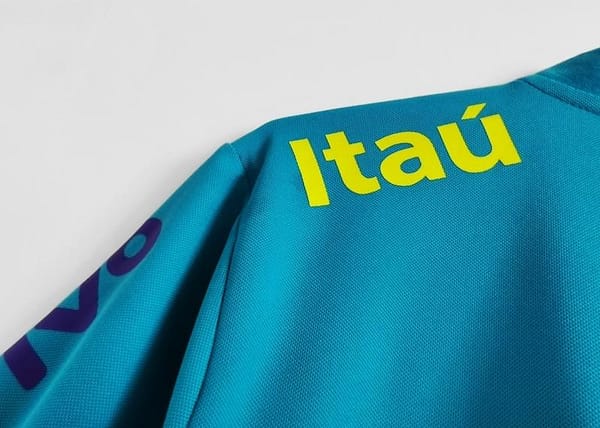 Retro 2021 Brazil Blue Training POLO Shirt - Image 2