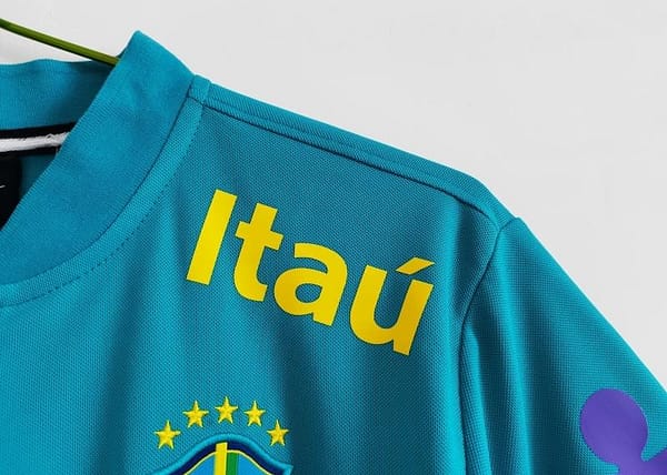 Retro 2021 Brazil Blue Training POLO Shirt - Image 9