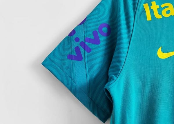Retro 2021 Brazil Blue Training Jersey - Image 5