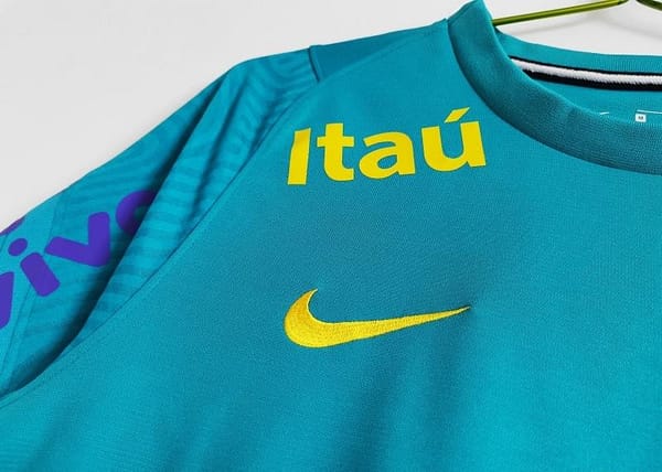 Retro 2021 Brazil Blue Training Jersey - Image 7